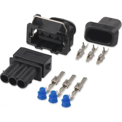 100Kits 3 Pin Waterproof Housing Plug 357 972 763 Wiring Harness Electric Cable Connector 357972763 357 972 753 for Car