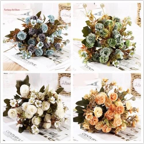 11 Flowers 30cm Long Branch Flower Bouquet Beautiful White Lilac Artificial Flowers Wedding Home Table Decoration Fake Flowers