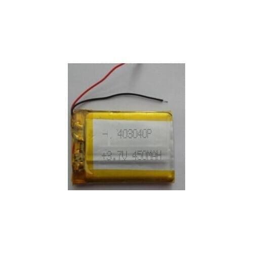 Free shipping 2pcs/lot 403040P 3.7V 043040P 450mAh polymer lithium battery li-ion rechargeable battery