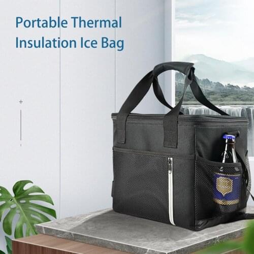 Large Capacity Insulated Lunch Box Men Women Travel Portable Camping Picnic Bag Double-deck Cold Food Cooler Thermal Bag