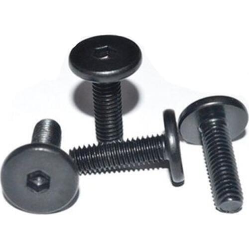 10Pcs M6 Thin Allen inner hexagon diameter 15mm Screws thickness 2.3mm Big Flat head hex black Harden 11.5mm-30mm L