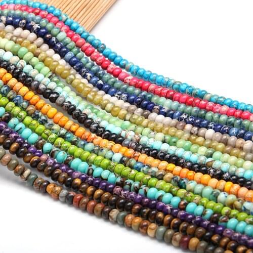 Natural Stone Beads For Jewelry Making Abacus Semi-precious Stone Rainbow Loose Beads DIY Necklace Bracelet Handiwork Accessory