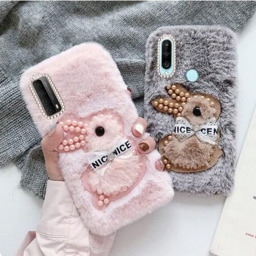 3D Plush Warm Case For Huawei Y5P Y6P Y7P Y8P Y9S Y6S Y5 Y6 Prime Y7 Pro 2018 Y9 P Smart S Z 2021 2019 2020 Luxury Cover Coque