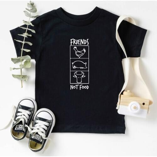 Friends Not Food Unisex Kids T-Shirt Vegan Shirt Boho Shirt 70s Tee Retro Shirt Hipster Shirt Vintage Tee Vegetarian Shirt todd
