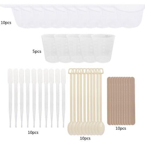 DIY Epoxy Resin Molds Jewelry Making Tool Kit With Stirrers Droppers Spoons Cups