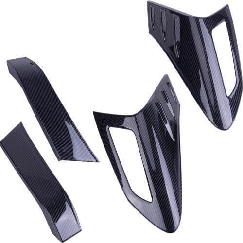 DWCX 4Pcs Car Back Lamp Tail Light Cover Trim Carbon Fiber Style Decoration Fit For Toyota CHR C-HR 2016 2017 2018