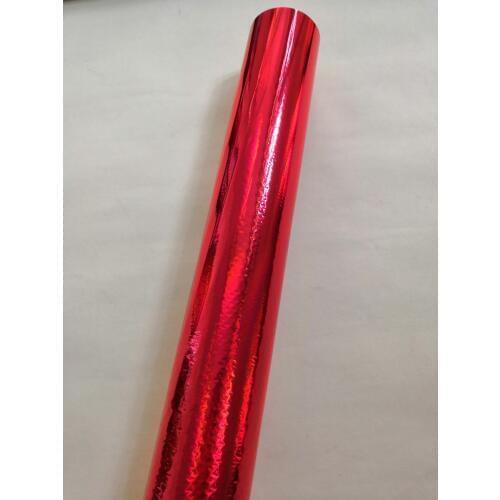 Hot stamping foil red color plain holographic foil hot press on paper or plastic 21cm x120m heat stamping film