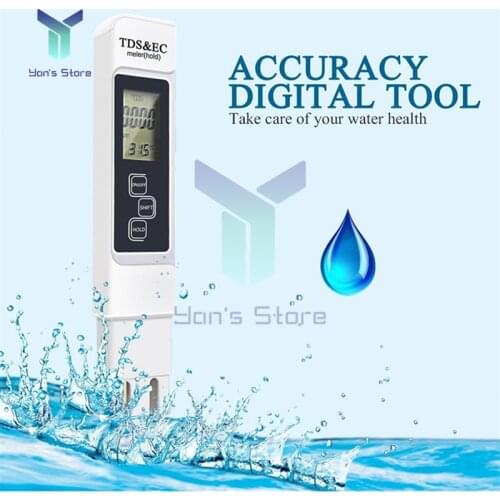 TEMP EC Meter TDS-3 Water Quality Detection Conductivity Temperature Tester Pen 3 In1 Function Water Quality Measurement Tool