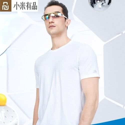 Supield Summer Lemon aroma cool breathable T shirts Men Moisture absorption quick drying thin Short Sleeve for xiaomi youpin
