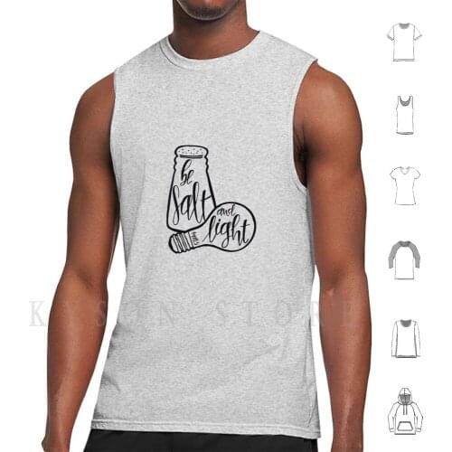 Be Salt And Light Tank Tops Vest Sleeveless Salt Shaker Light Bulb Pepper You Earth World Bible Verse Matthew 5 Five 13