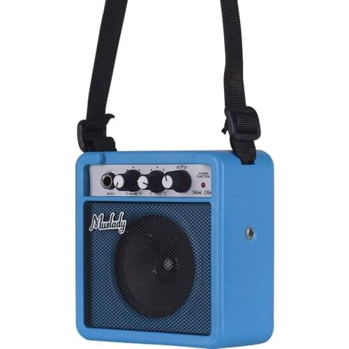 5W Mini Guitar Amplifier Amp Speaker with 3.5mm & 6.35mm Inputs 1/4 Inch Output Supports Volume Tone Adjustment Overdrive