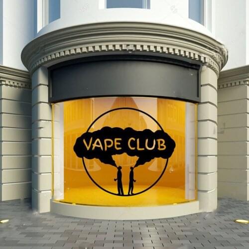 Vape Club Wall Sticker Vape Bar Art Wall Decal Windows Decorative Vinyl Decor Vape Shop Self Adhesive Pattern Removable B288