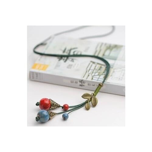 New fashion womens ceramic classic necklaces & Pendants DIY handmade necklace for women Christmas Gift #1770