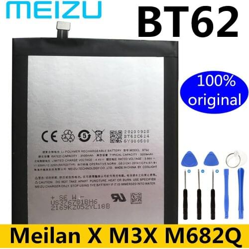 Meizu New Original High Quality 3200mAh BT62 Battery For MeiZu Meilan X M3X M682Q Mobile Phone