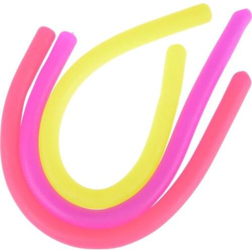 Optional Stretchy String Noodle Autism ADHD Anxiety Squeeze TPR Fiddle Sensory Toy 3 Colors