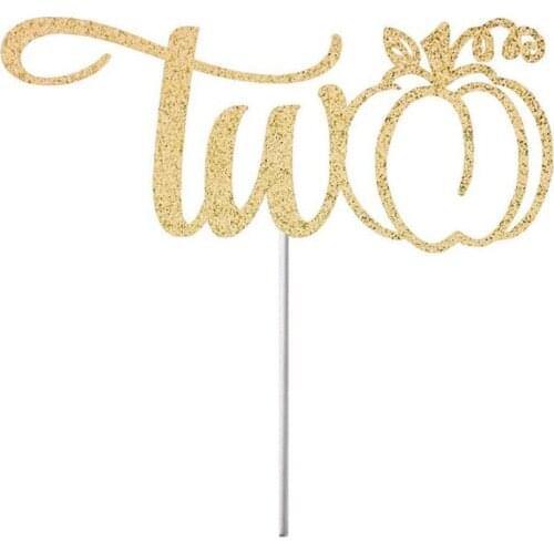 Personalized Two Cake Topper, Pumpkin 2nd Birthday, Glitter Smash Cake Topper, Baby Cake Topper, Little Pumpkin Cake Topper