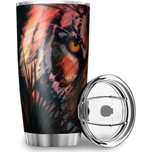 Classic Thermal Cup with Lid Water Mug Abstract Art Tumbler Stainless Steel Bottle Portable Custom Car Cup Travel Coffee Mug