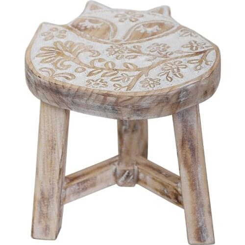 Handicraft Retro Vintage Childs Wooden Stools Animal Design