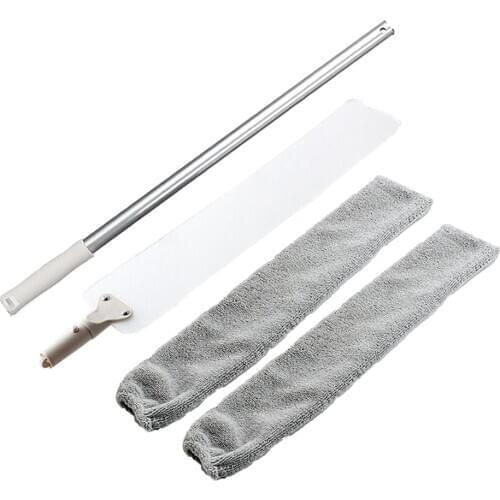 Bed Dust Brush for Household Wall Cleaning, Long Handle Aluminum Rod Dust Removal Retractable and Extended Gap Dust Removal
