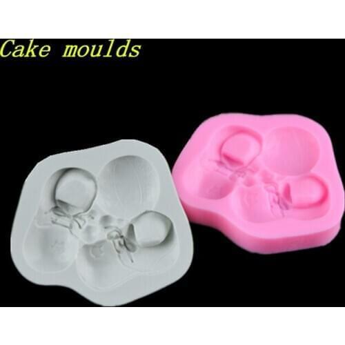 85*78*14mm baby shoes shape silicone mold fondant cake chocolate decoration mould baking tools DIY craft mold