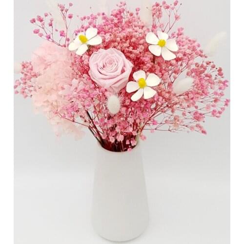 Dried Babysbreath Flower Wedding Marriage Natural Bunny Tail Grass Real Cotton Home Decoration Accessories For Living Room