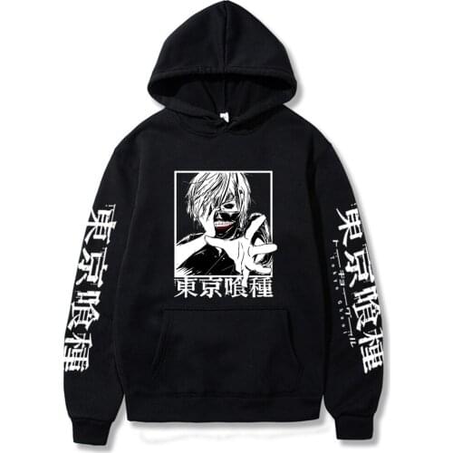 Harajuku Anime Tokyo Ghoul Kaneki Ken Hoodies Womens Fashion Korean Winter Casual Men Sweatshirts Funny Manga Oversized Clothes