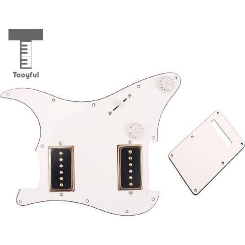 Tooyful 3PLY P90 Loaded Pickguard HH Humbuckers Alnico V for ST Strat Electric Guitar Parts