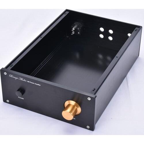 DIY Knob Power Amplifier Chassis Aluminum Audio Preamplifier Amp Headphone Shell Hi-End DAC Enclosure Preamp Case W220 H90 D311