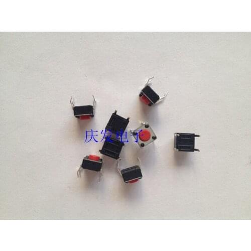 High Quality 6*6*4.3MM Tact Switch Vertical Copper Foot Induction Cooker (Red Handle) Original