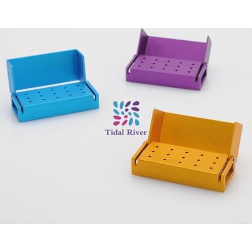 3Pcs Autoclavable FG High Speed Burs Holder Blocks Dental Lab --15 Holes