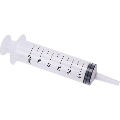 60ml Reusable Big Large Hydroponics Plastic Nutrient Sterile Health Measuring Syringe Tools Cat Feeding Accessories