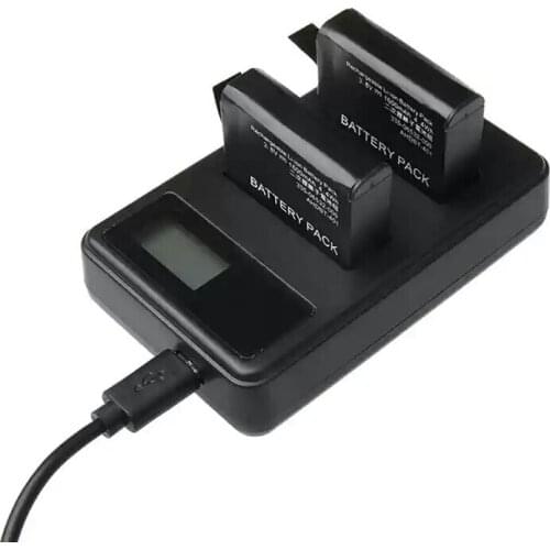 2x AHDBT-401 bateria Go Pro hero 4 batteries + USB dual LCD battery charger For GoPro Hero4 Action camera accessories