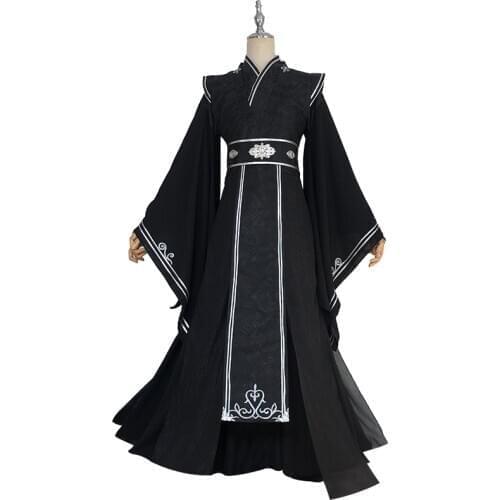 Anime He Xuan Cosplay Tian Guan Ci Fu Black Long Cosplay Costmes Halloween Costumes for Women Men Chinese Han Dynasty Hanfu