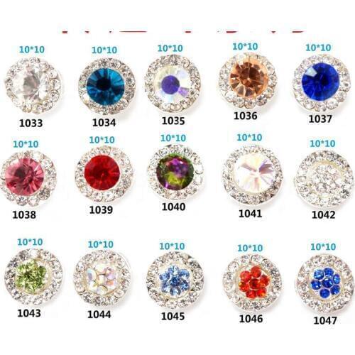 Free Shipping Wholesale 100pcs/lot Rhinestone Flatback Button For Hair Flower Wedding Invitation Rhineston Button DIY BT91904