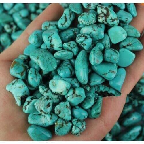 Turquoise gravel bulk turquoise green crushed crystal aquarium decoration pot magnet fish tank flower pot stone