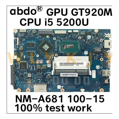 CG410/CG510 NM-A681 for Lenovo 100-15IBD B50-50 notebook motherboard CPU i5 5200U GPU GT920M DDR3 100% test work