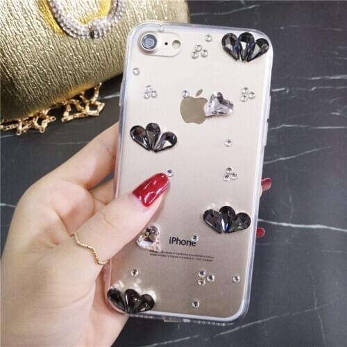 Phone case Fashion Bling Crystal Rhinestone Diamond Soft Transparent Case For iPhone 11 12 pro mini X XS MAX XR 6S 7 8 PLUS