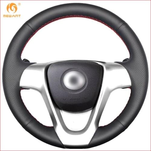MEWANT Black Artificial Leather Car Steering Wheel Cover for Smart Fortwo 2009-2013 Smart Forjeremy 2013 Interior Accessories