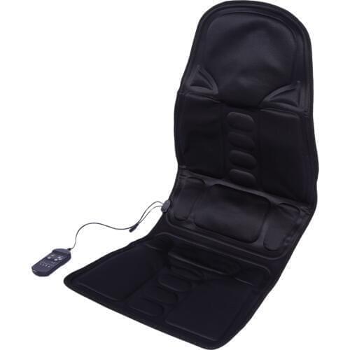 Black Comfortable Car Seat Back Neck Lumbar Massage Cushion Heated Mat Pad Massager Electric Massage Cushion For Home Office Car