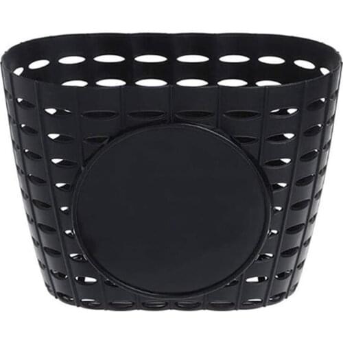 Kids Bicycle Basket, Children Plastic Front Handlebar Bike Basket for Storage, Black