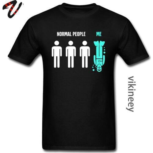 Scuba Diving Normal People Me Black T Shirt Aerobic Exercise Oxygen Fashion Tshirt For Men 3D Print Awesome Custom Tops Tees