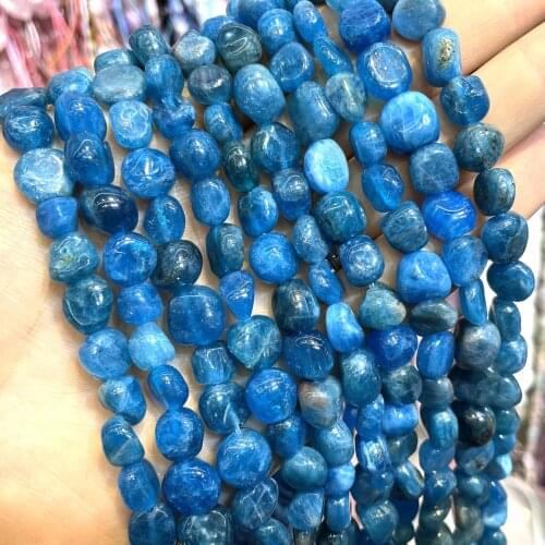 5-10mm Natural Irregular Blue Apatite Loose Spacer Beads For Jewelry Making Charm DIY Ear Studs Bracelet Necklace Accessories