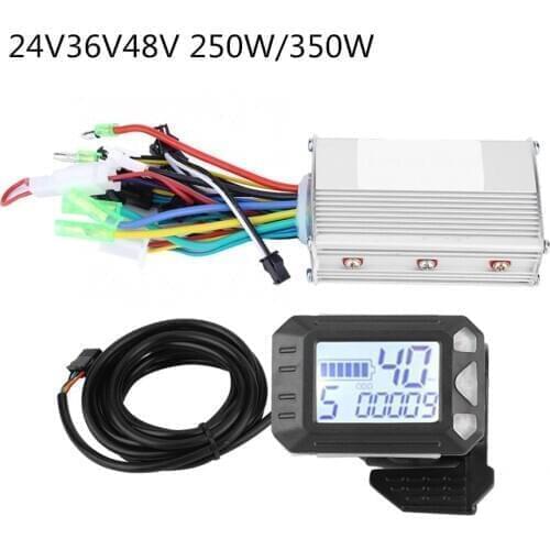 24V36V48V 250W/350W Electric Bicycle Brushless Controller LCD Display Panel Kit Electric Bike E-bike Scooter Controller Kit
