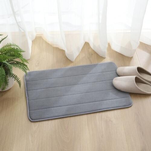 Coral Fleece Memory Foam Carpets For Modern Home Decor Bathroom Toilet Floor Mat Entry Foot Mat Bedroom Bedside Rugs Gray