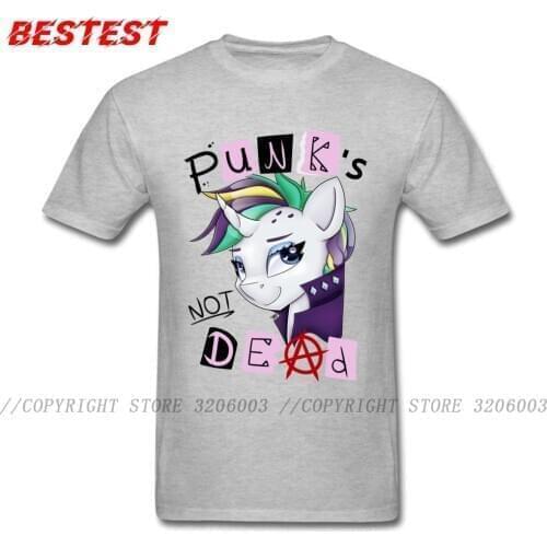 Cool T-shirt Men Tshirt Punk Not Dead Fashion T Shirt Students Funky Tees Custom Band Uniform Cotton Unicorn Print Wholesale