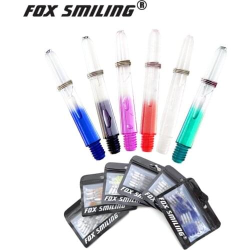 Fox Smiling 12pcs 2BA 35mm Darts Shafts Nylon Dart Shaft For Professional Darts Plastic Dart Shafts Accessories 5 Colors