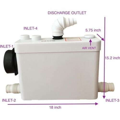 400W Macerator Pump 220-240V use in bathroom for toilet