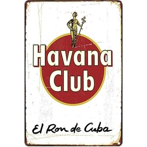 Metal Tin Sign havana club el ron de Cuba Bar Pub Home Vintage Retro Poster(Visit Our Store, More Products!!!)