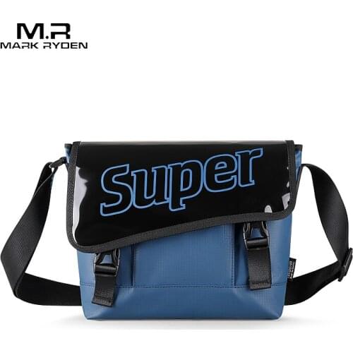 MARK RYDEN Fashion Men Messenger Bags Shoulder Crossbody Daily Pack Blue