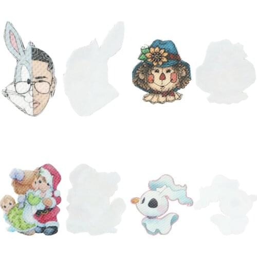 Halloween Cartoon Lovely Girl Non Woven Embroidery Patches DIY Making For Kids Clothing Applique Sticker Accessory,10Yc19747